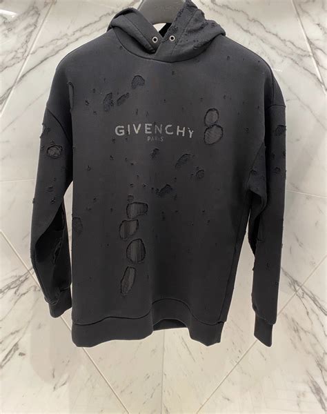 givenchy distressed hoodie fake|Givenchy destroyed hoodie.